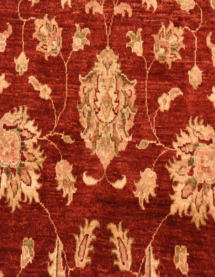 Detail image of  4' 1 x 9' 5  Hand Knotted Peshawar Ziegler Runner Rug