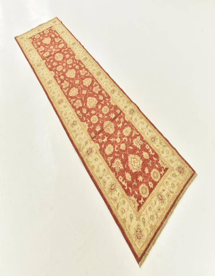 Detail image of  2' 8 x 9' 8  Hand Knotted Peshawar Ziegler Runner Rug