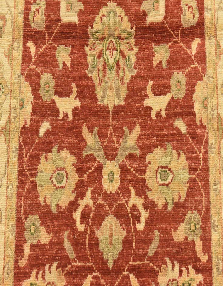 Detail image of  2' 8 x 9' 8  Hand Knotted Peshawar Ziegler Runner Rug