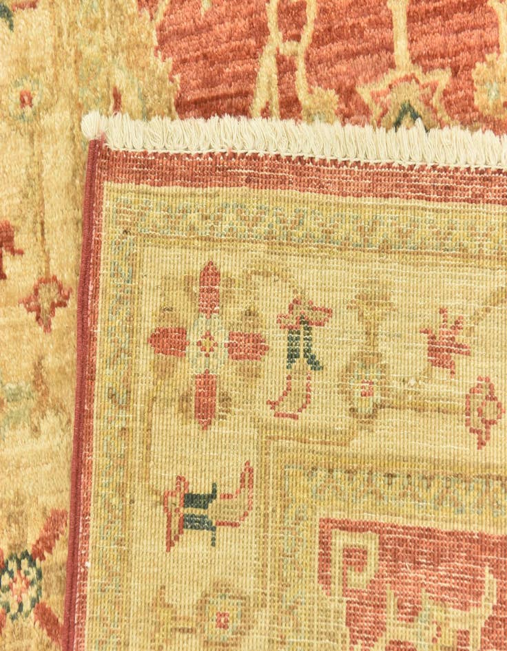 Detail image of  2' 9 x 9' 3  Hand Knotted Peshawar Ziegler Runner Rug