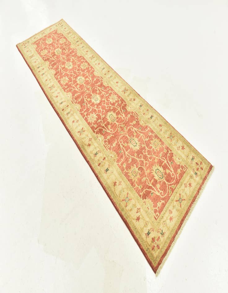 Detail image of  2' 9 x 9' 3  Hand Knotted Peshawar Ziegler Runner Rug