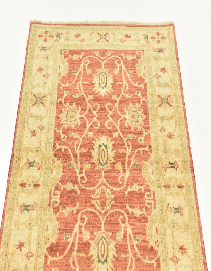 Detail image of  2' 9 x 9' 3  Hand Knotted Peshawar Ziegler Runner Rug