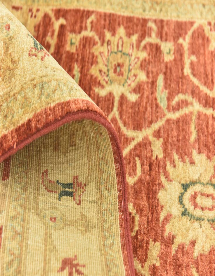 Detail image of  2' 9 x 9' 3  Hand Knotted Peshawar Ziegler Runner Rug