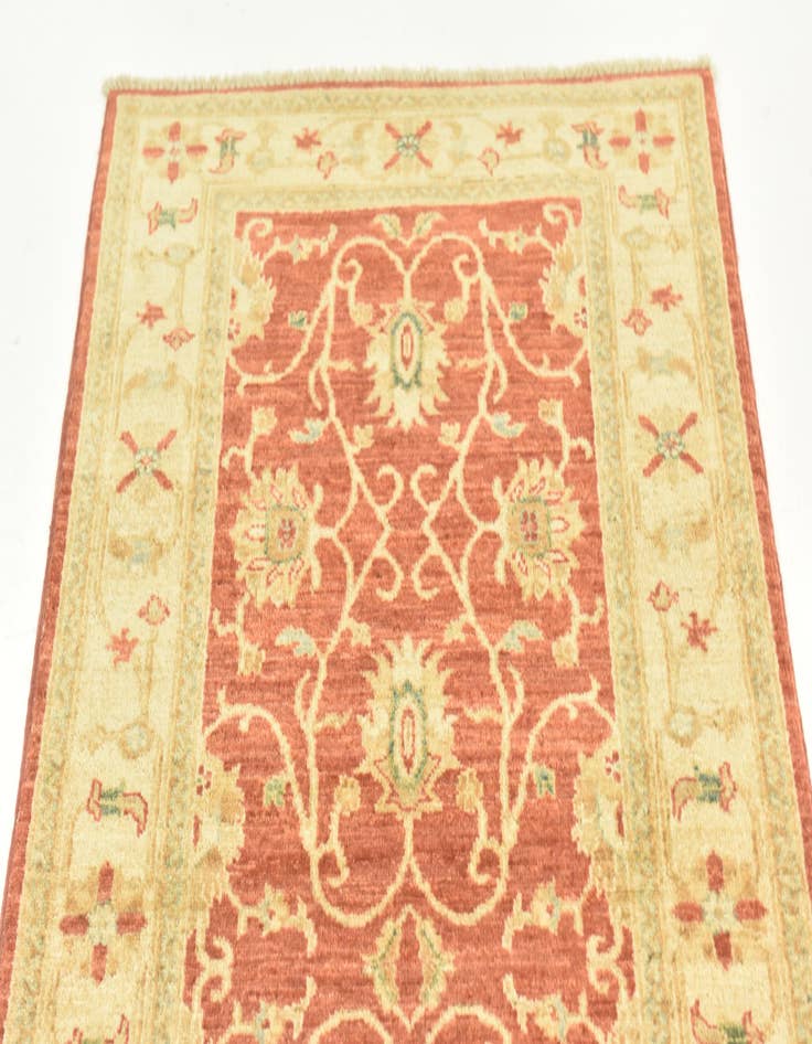 Detail image of  2' 8 x 9' 5  Hand Knotted Peshawar Ziegler Runner Rug