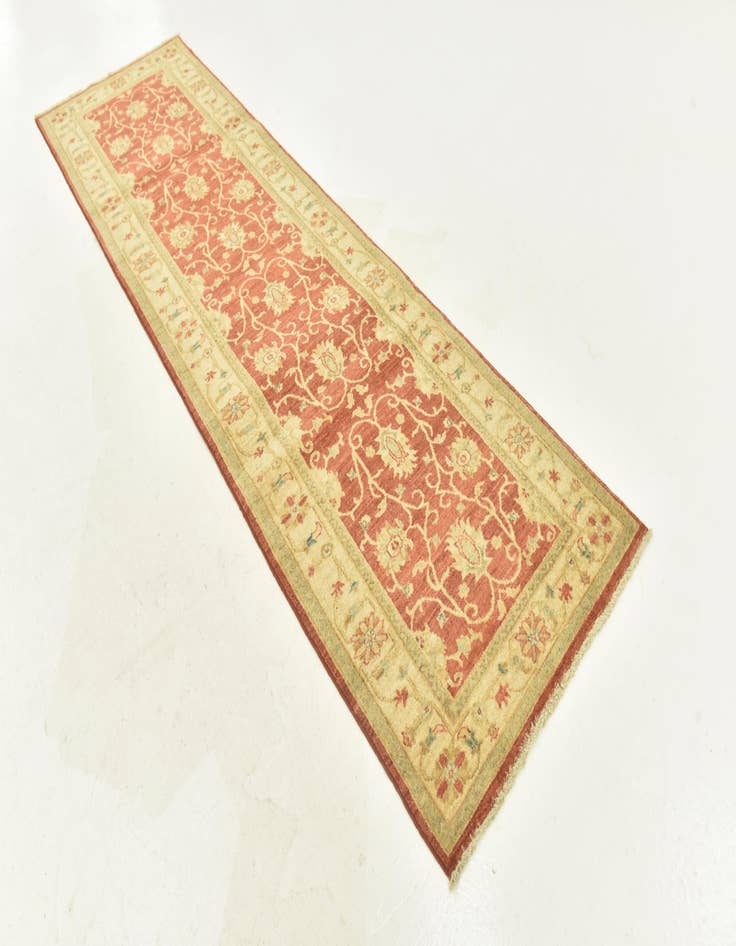 Detail image of  2' 9 x 9' 8  Hand Knotted Peshawar Ziegler Runner Rug