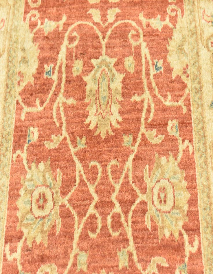 Detail image of  2' 9 x 9' 8  Hand Knotted Peshawar Ziegler Runner Rug