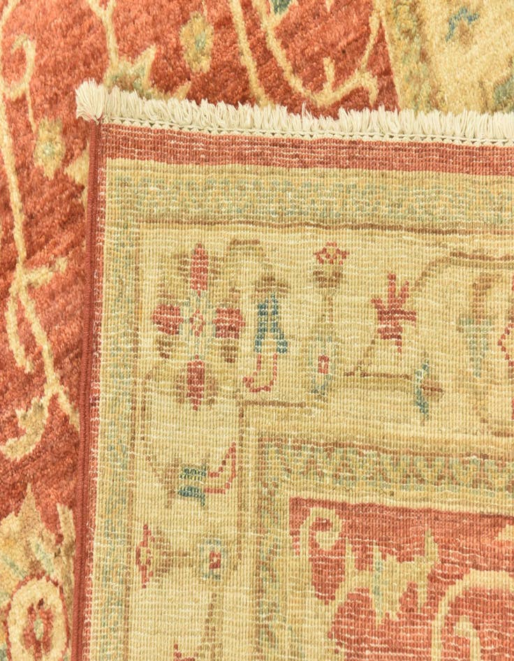 Detail image of  2' 9 x 9' 9  Hand Knotted Peshawar Ziegler Runner Rug