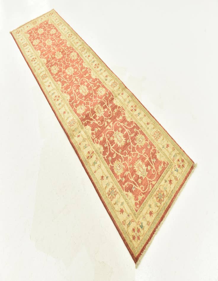 Detail image of  2' 9 x 9' 9  Hand Knotted Peshawar Ziegler Runner Rug