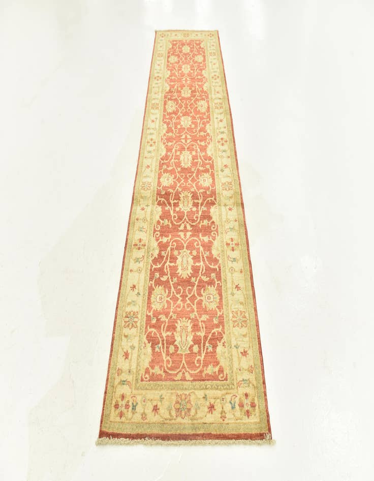 Detail image of  2' 9 x 9' 9  Hand Knotted Peshawar Ziegler Runner Rug