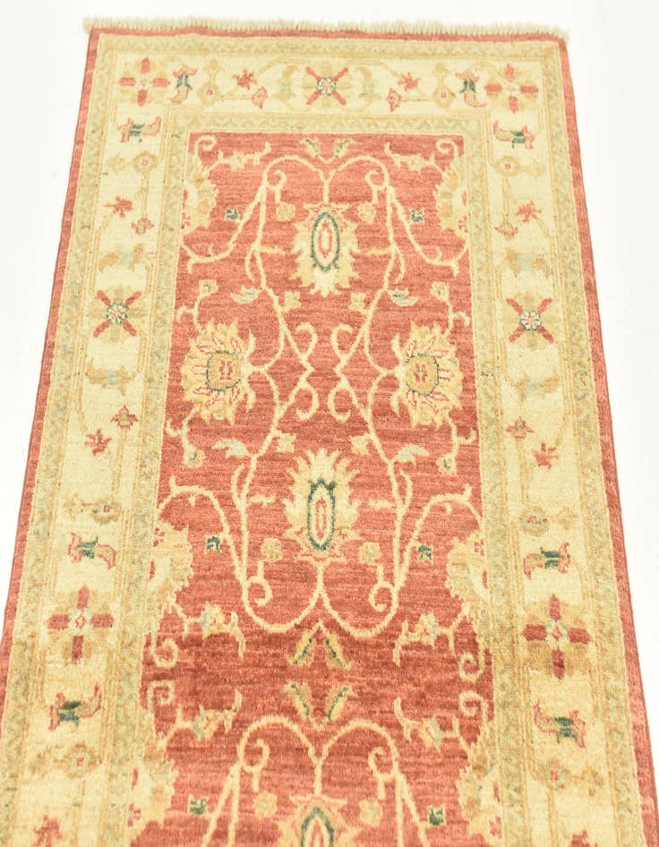 Detail image of  2' 8 x 9' 2  Hand Knotted Peshawar Ziegler Runner Rug