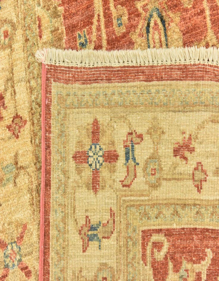 Detail image of  2' 8 x 9' 10  Hand Knotted Peshawar Ziegler Runner Rug