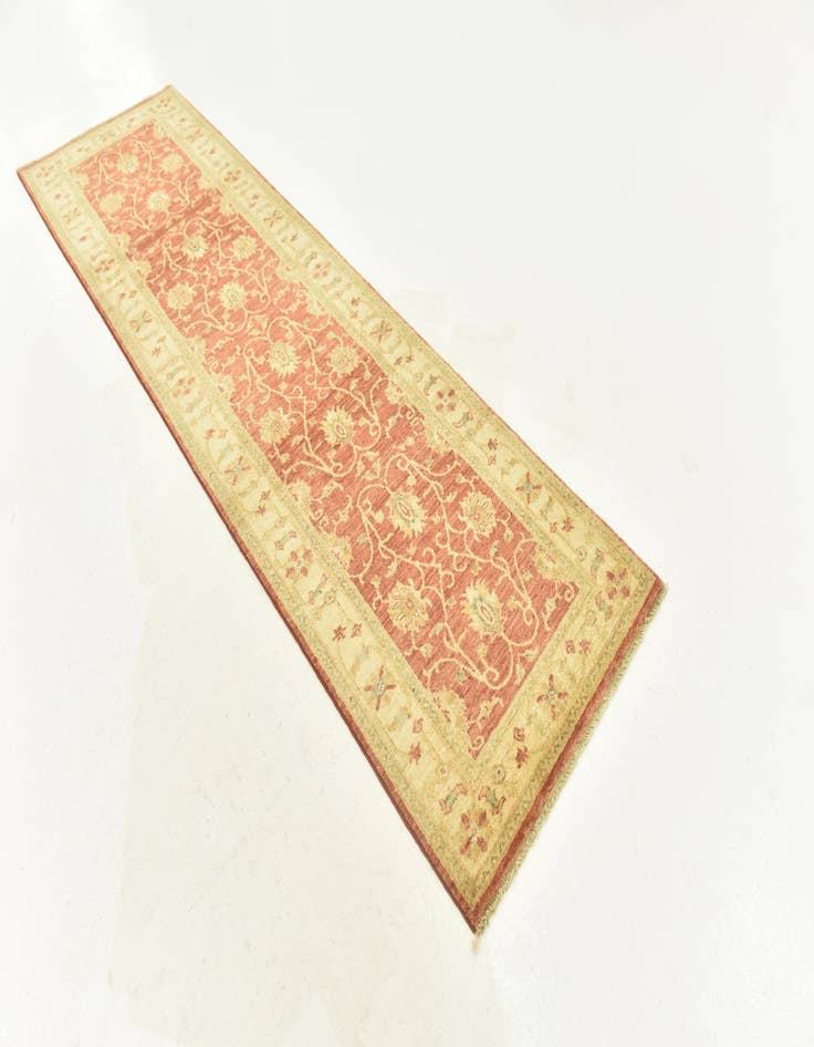 Detail image of  2' 8 x 9' 6  Hand Knotted Peshawar Ziegler Runner Rug