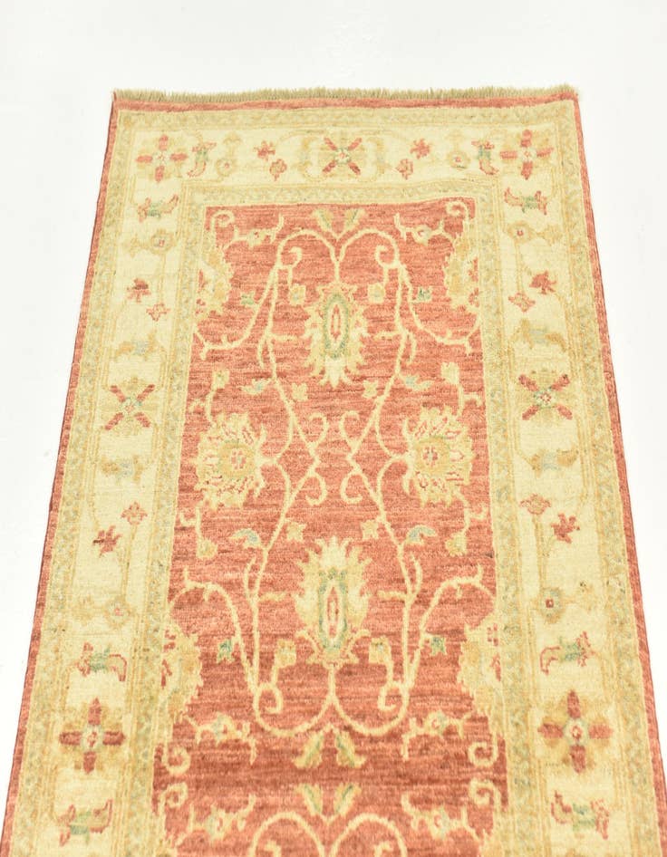 Detail image of  2' 8 x 9' 6  Hand Knotted Peshawar Ziegler Runner Rug