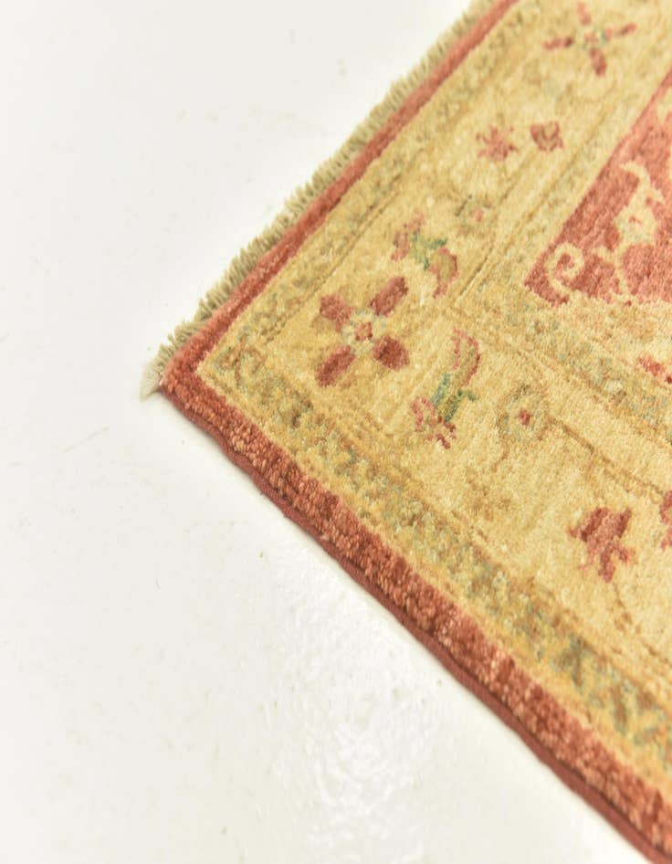 Detail image of  2' 8 x 9' 6  Hand Knotted Peshawar Ziegler Runner Rug