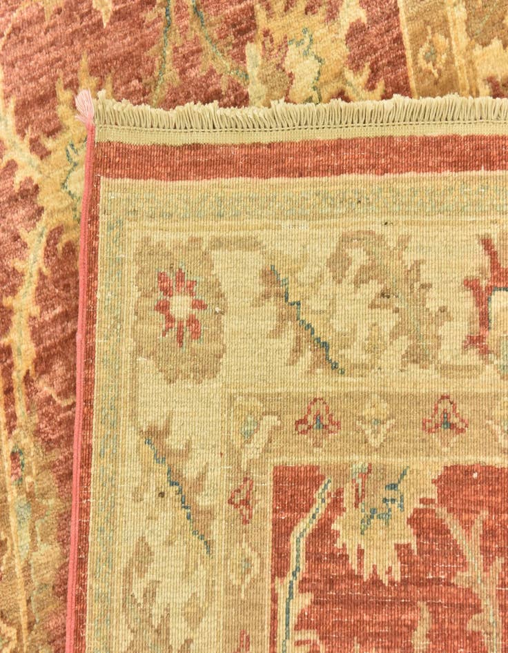 Detail image of  2' 8 x 9' 8  Hand Knotted Peshawar Ziegler Runner Rug