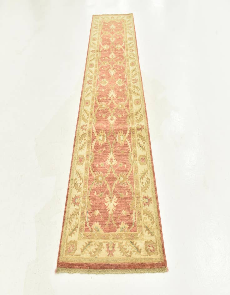 Detail image of  2' 8 x 9' 8  Hand Knotted Peshawar Ziegler Runner Rug