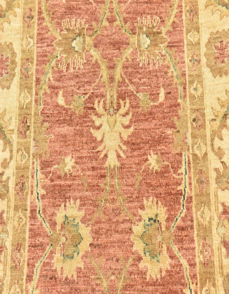 Detail image of  2' 8 x 9' 8  Hand Knotted Peshawar Ziegler Runner Rug