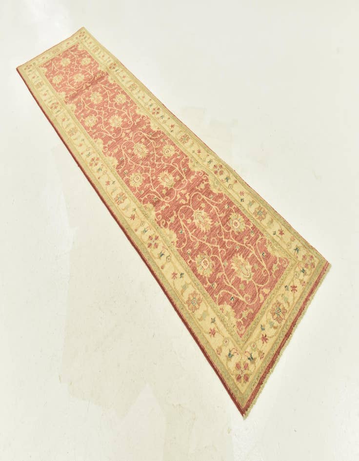 Detail image of  2' 7 x 9' 8  Hand Knotted Peshawar Ziegler Runner Rug