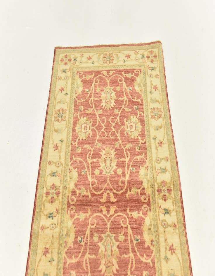 Detail image of  2' 7 x 9' 8  Hand Knotted Peshawar Ziegler Runner Rug