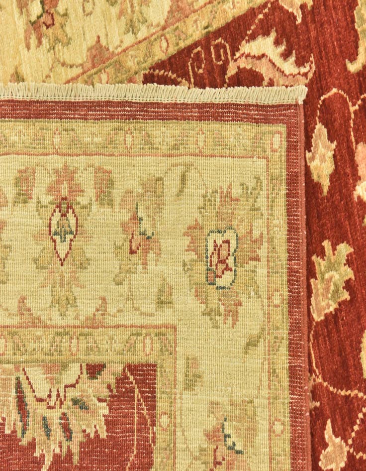 Detail image of  3' 9 x 9' 8  Hand Knotted Peshawar Ziegler Runner Rug