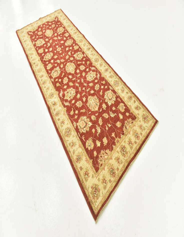 Detail image of  3' 9 x 9' 8  Hand Knotted Peshawar Ziegler Runner Rug