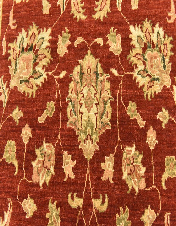 Detail image of  3' 9 x 9' 8  Hand Knotted Peshawar Ziegler Runner Rug