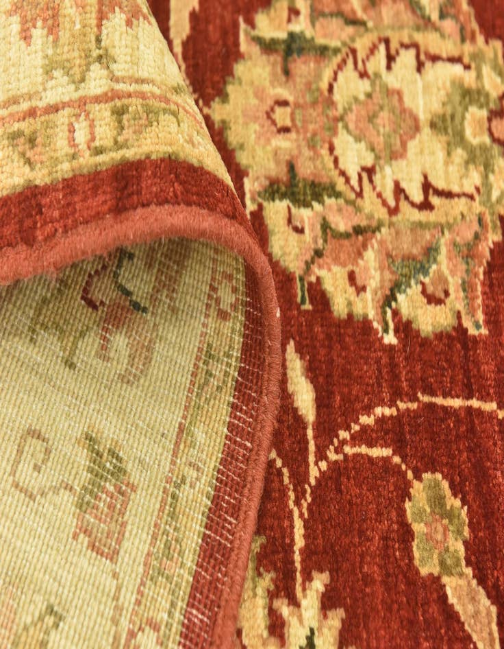 Detail image of  3' 9 x 9' 8  Hand Knotted Peshawar Ziegler Runner Rug