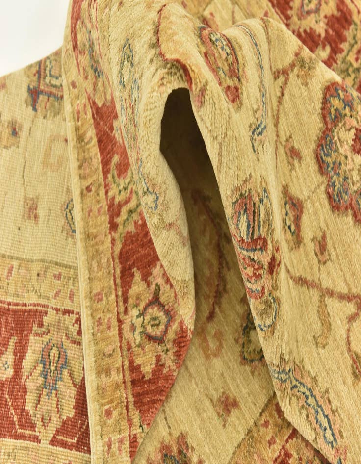 Detail image of  3' 10 x 17' 5  Hand Knotted Peshawar Ziegler Runner Rug