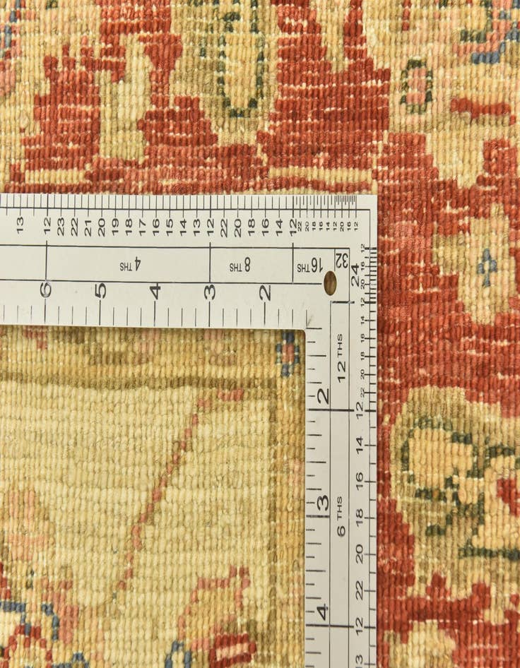 Detail image of  3' 10 x 17' 5  Hand Knotted Peshawar Ziegler Runner Rug