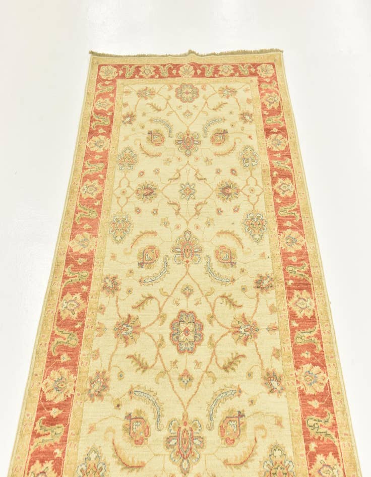 Detail image of  3' 10 x 17' 5  Hand Knotted Peshawar Ziegler Runner Rug