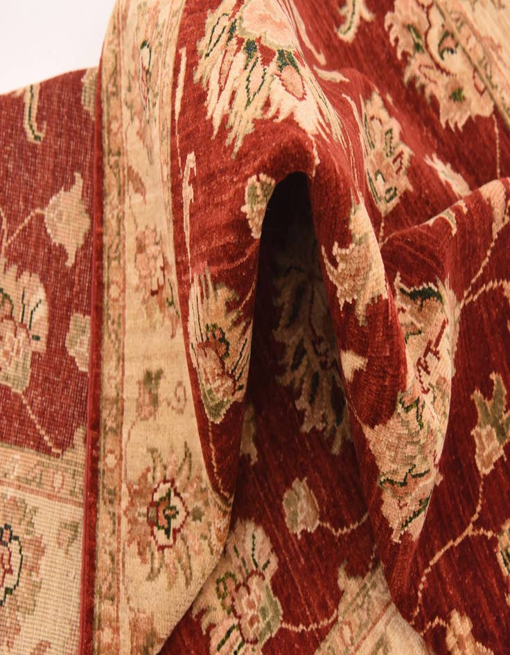 Detail image of  4' x 9' 8  Hand Knotted Peshawar Ziegler Runner Rug