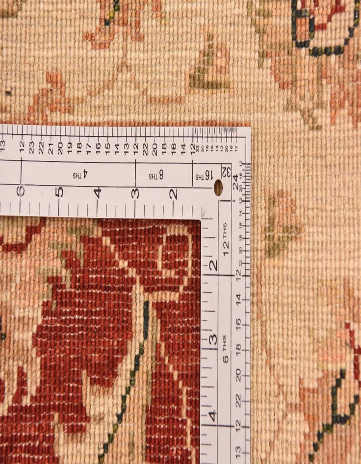 Detail image of  4' x 9' 8  Hand Knotted Peshawar Ziegler Runner Rug