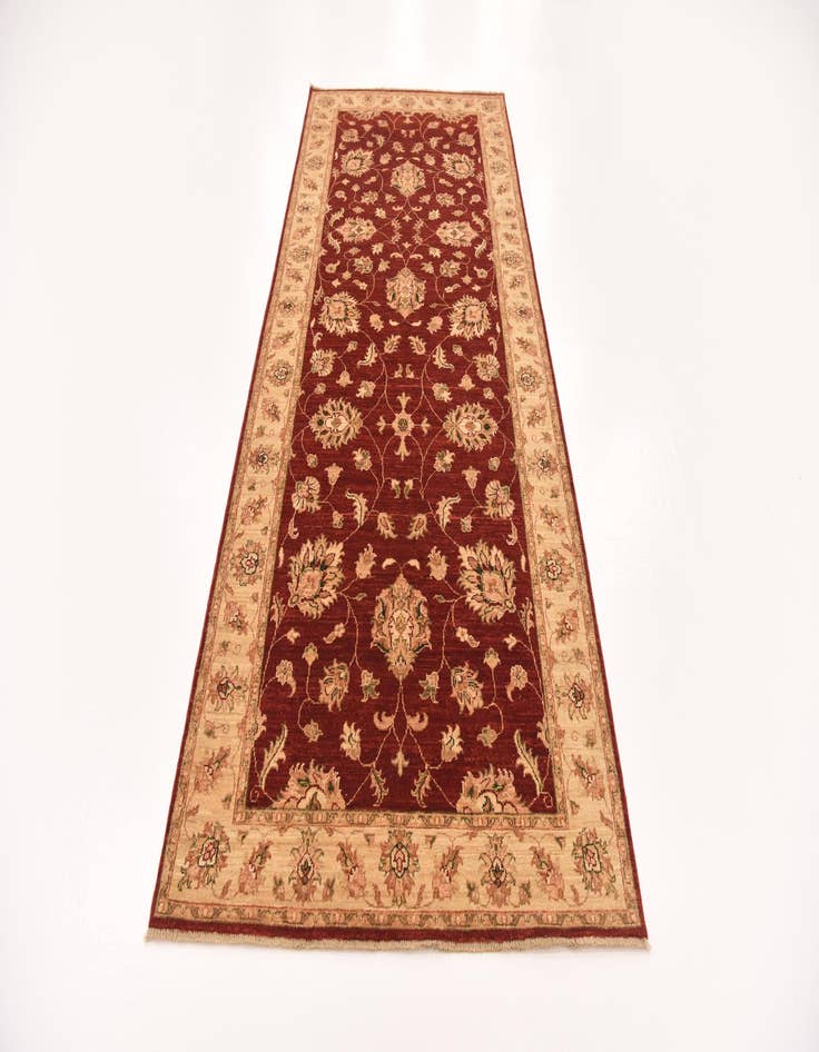 Detail image of  4' x 9' 8  Hand Knotted Peshawar Ziegler Runner Rug