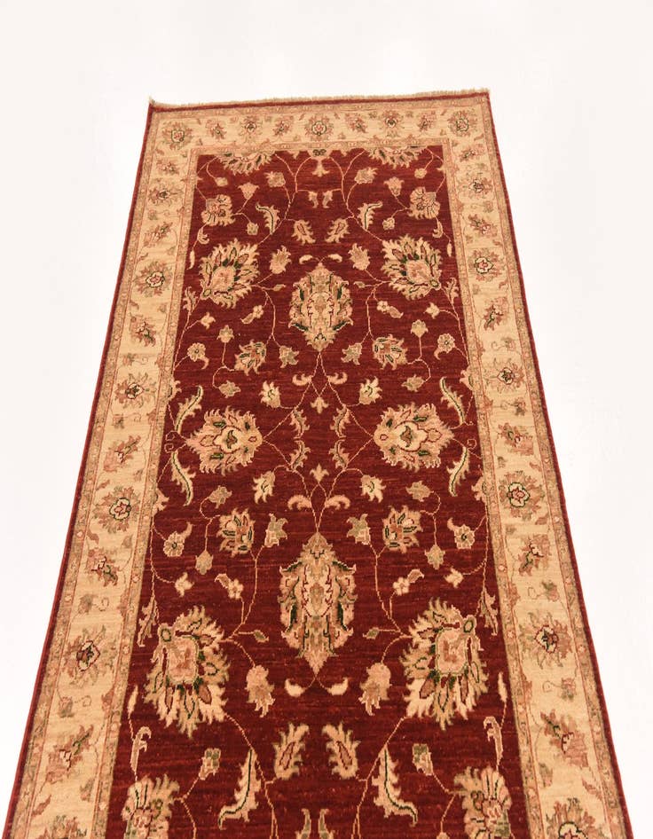 Detail image of  4' x 9' 8  Hand Knotted Peshawar Ziegler Runner Rug