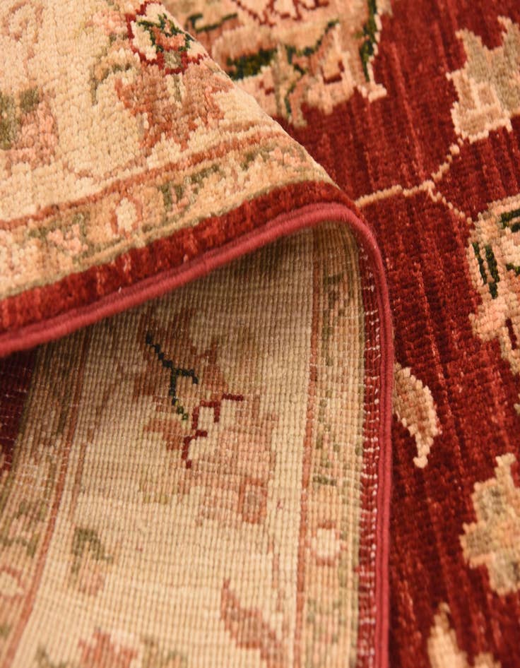 Detail image of  4' x 9' 8  Hand Knotted Peshawar Ziegler Runner Rug