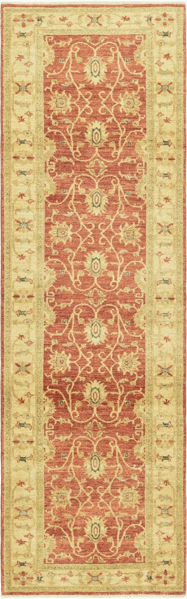  2' 9 x 9' 3  Hand Knotted Peshawar Ziegler Runner Rug