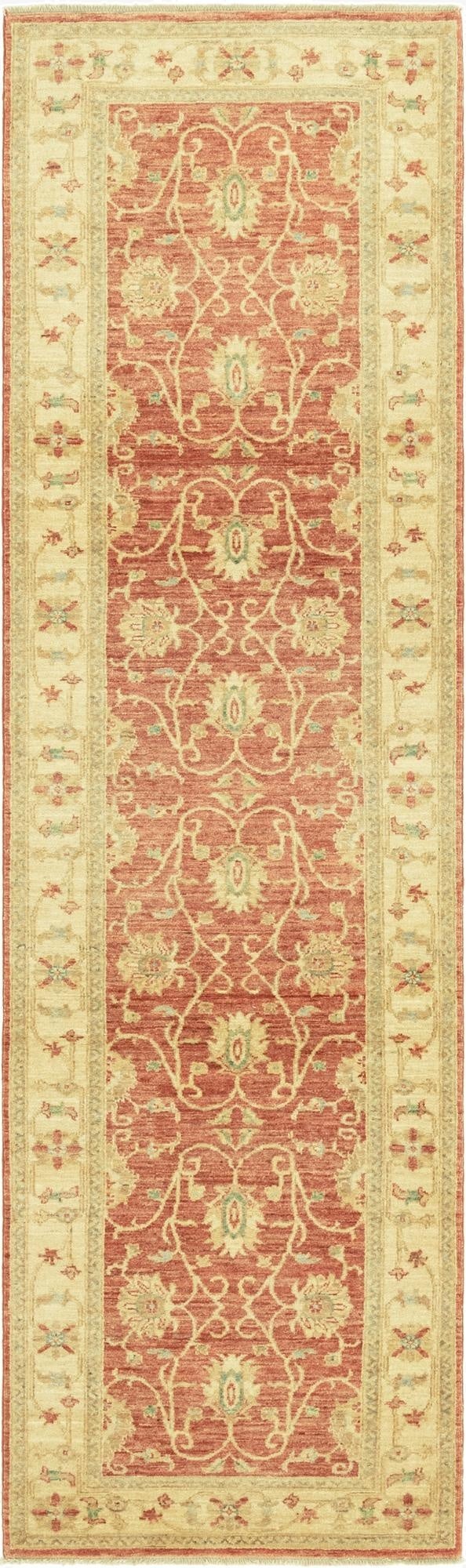  2' 8 x 9' 6  Hand Knotted Peshawar Ziegler Runner Rug