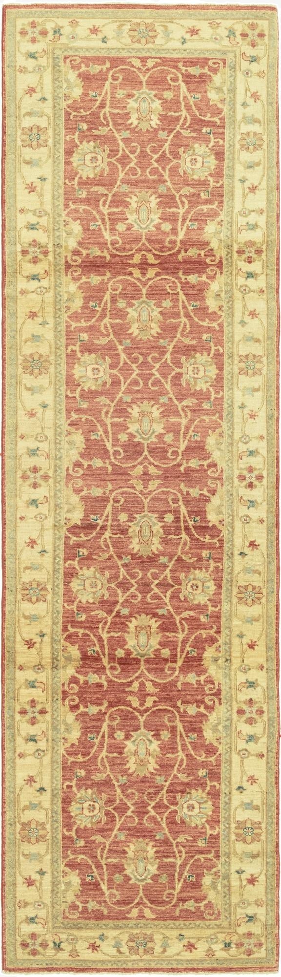  2' 7 x 9' 8  Hand Knotted Peshawar Ziegler Runner Rug