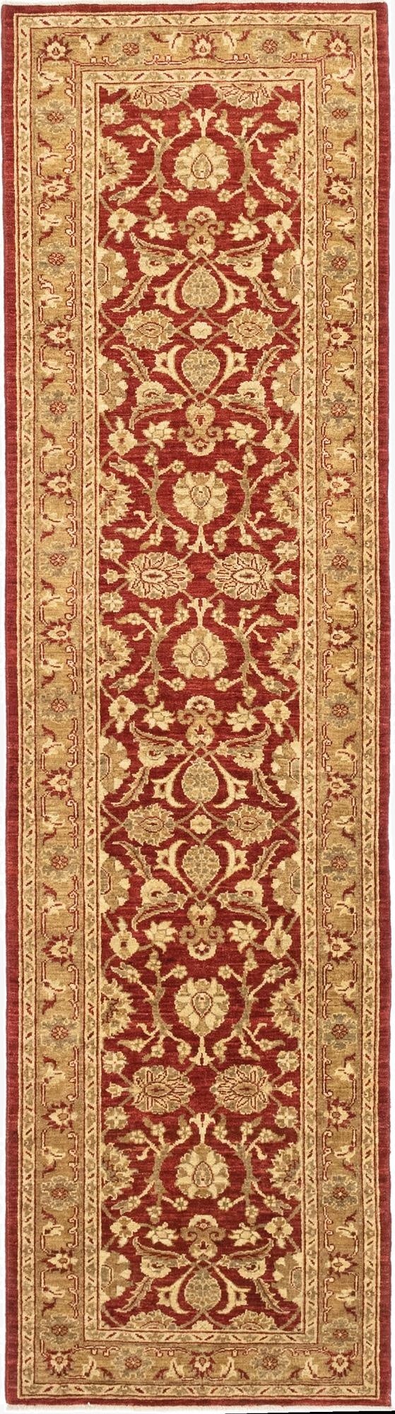  2' 8 x 9' 8  Hand Knotted Peshawar Ziegler Runner Rug