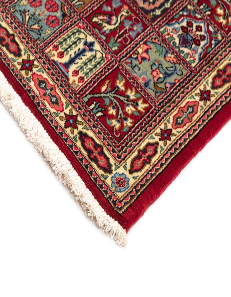 Detail image of  2' 6 x 6' 8  Hand Knotted Qom Persian Runner Rug