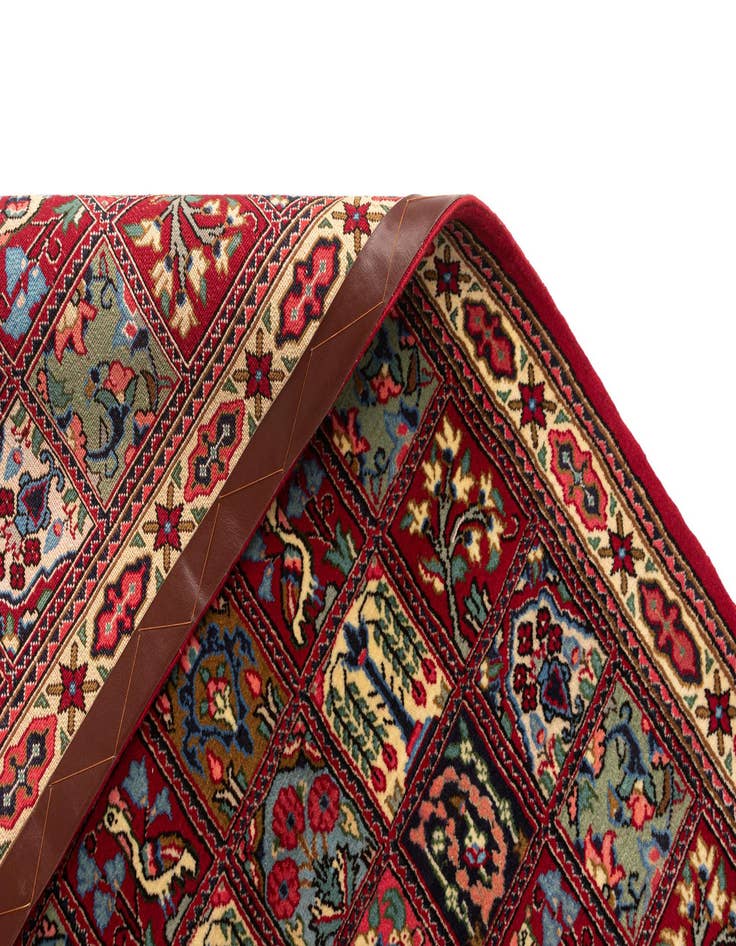 Detail image of  2' 6 x 6' 8  Hand Knotted Qom Persian Runner Rug