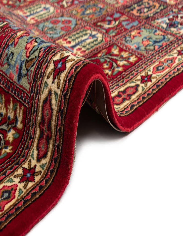 Detail image of  2' 6 x 6' 8  Hand Knotted Qom Persian Runner Rug