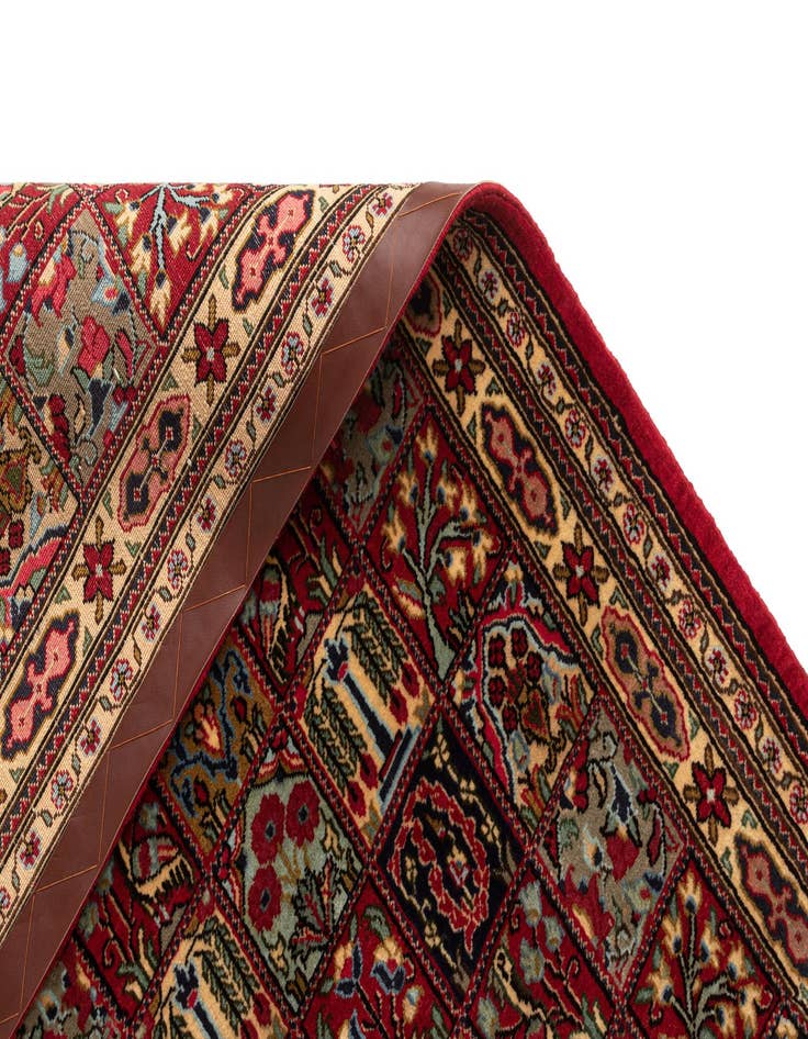 Detail image of  2' 7 x 6' 7  Hand Knotted Qom Persian Runner Rug