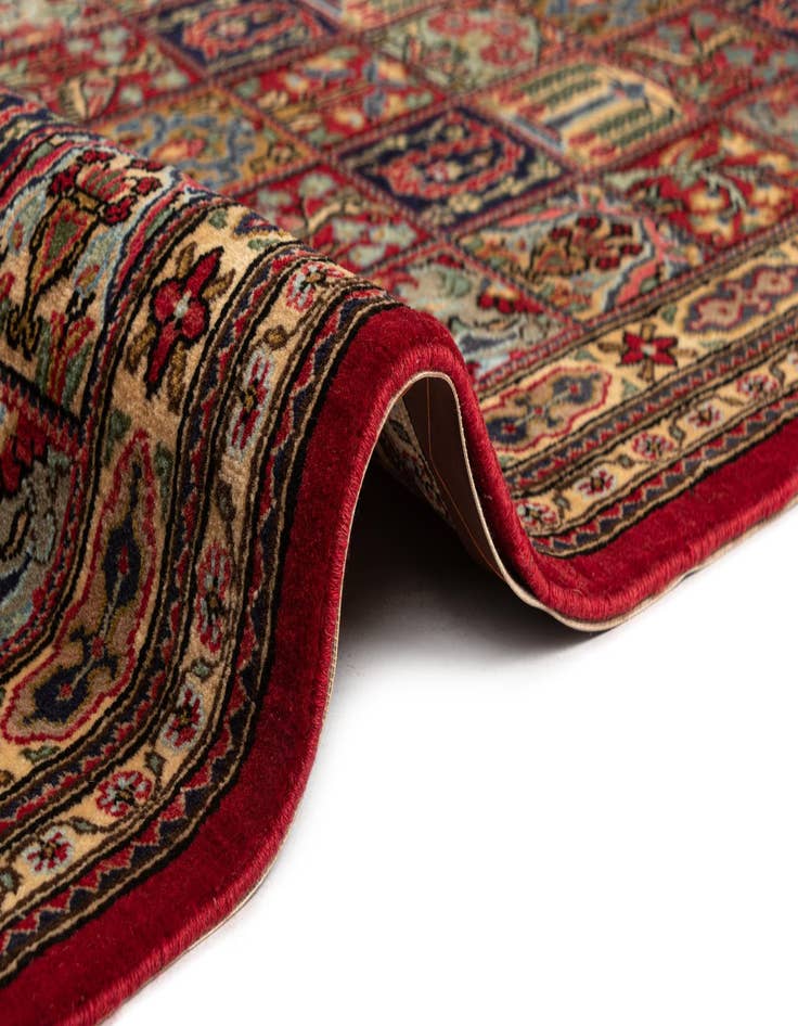 Detail image of  2' 7 x 6' 7  Hand Knotted Qom Persian Runner Rug