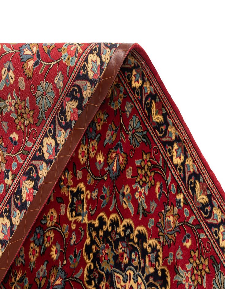 Detail image of  2' 7 x 6' 8  Hand Knotted Qom Persian Runner Rug