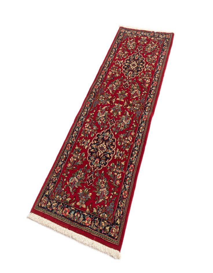 Detail image of  2' 4 x 6' 7  Hand Knotted Qom Persian Runner Rug