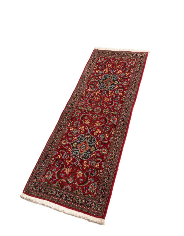 Detail image of  2' 7 x 6' 4  Hand Knotted Qom Persian Runner Rug