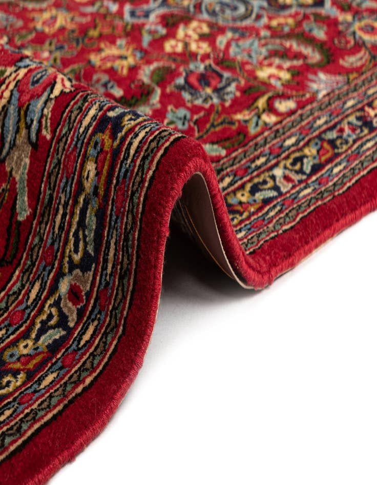 Detail image of  2' 7 x 6' 4  Hand Knotted Qom Persian Runner Rug