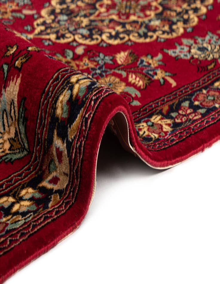 Detail image of  2' 7 x 7' 3  Hand Knotted Qom Persian Runner Rug