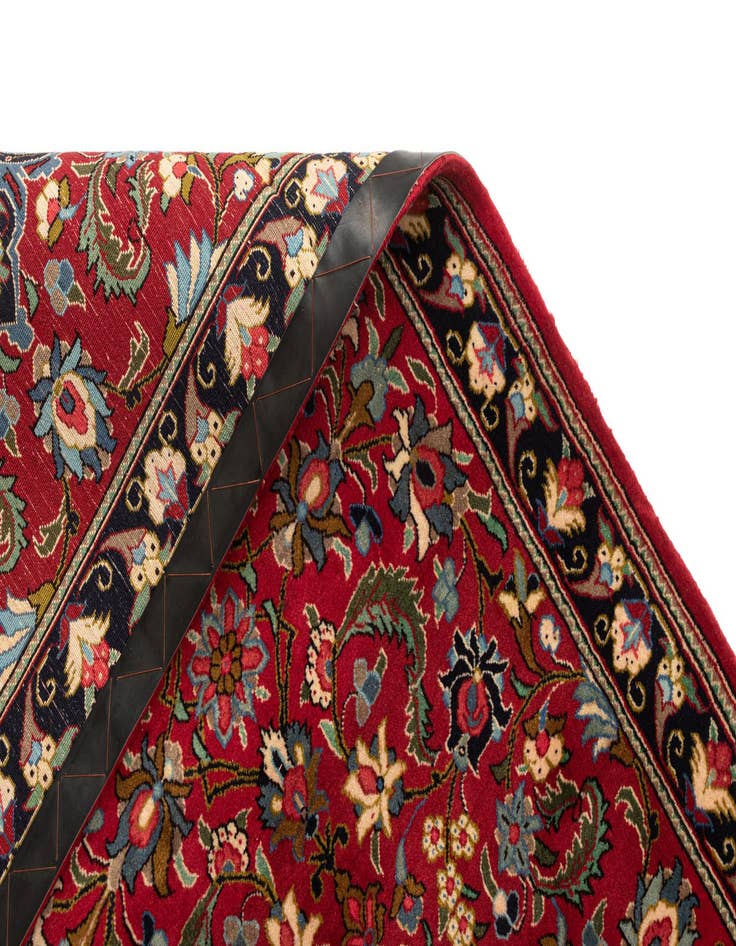 Detail image of  2' 7 x 6' 7  Hand Knotted Qom Persian Runner Rug